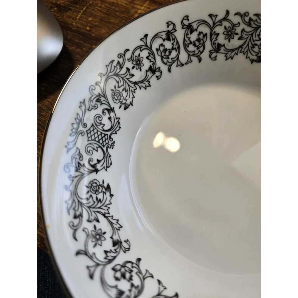 Vintage EKCO  Eterna Corsair Fine Porcelain China # 1301 set of 4 Soup‎ Bowls